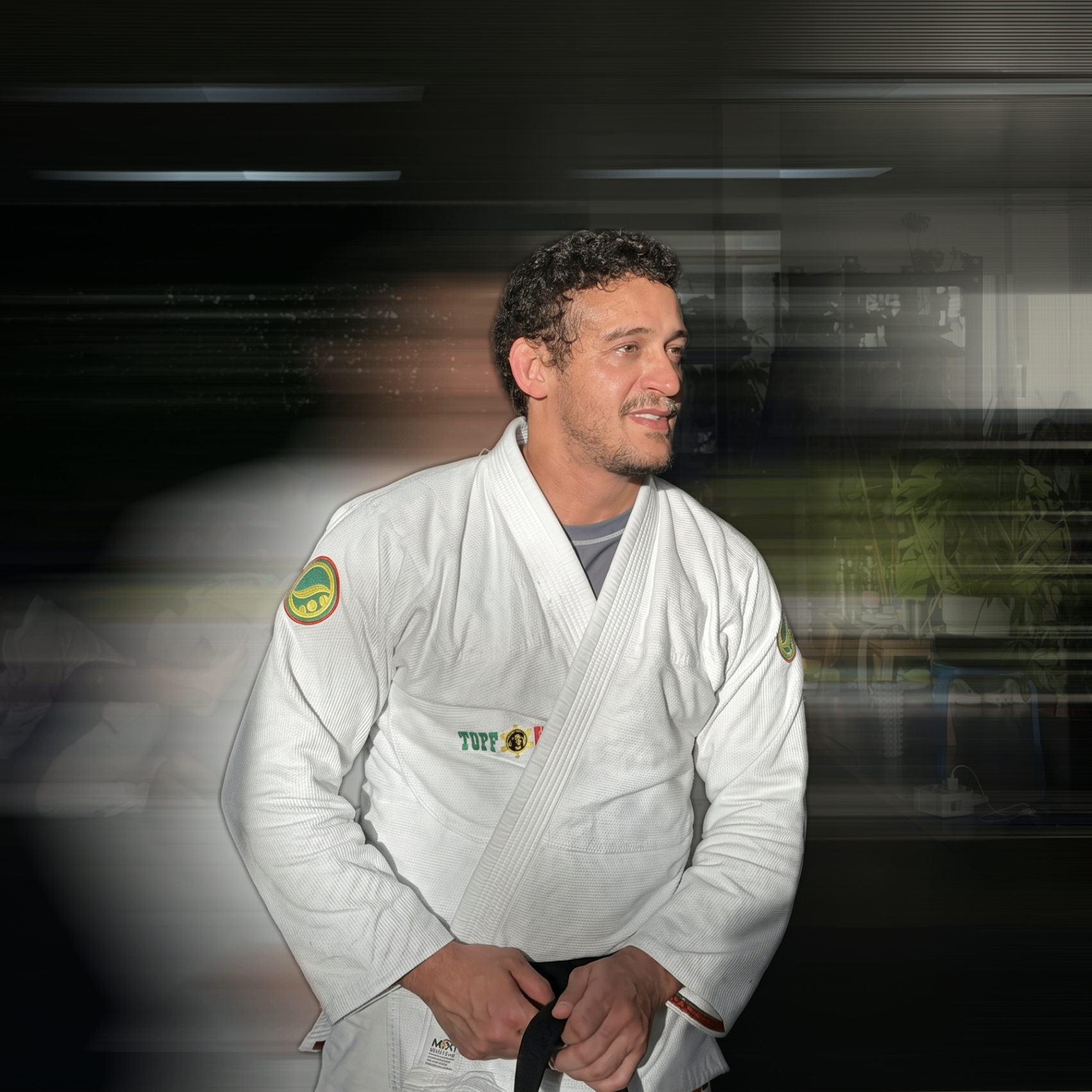 Portrait sur le tatami à l'académie ATMA